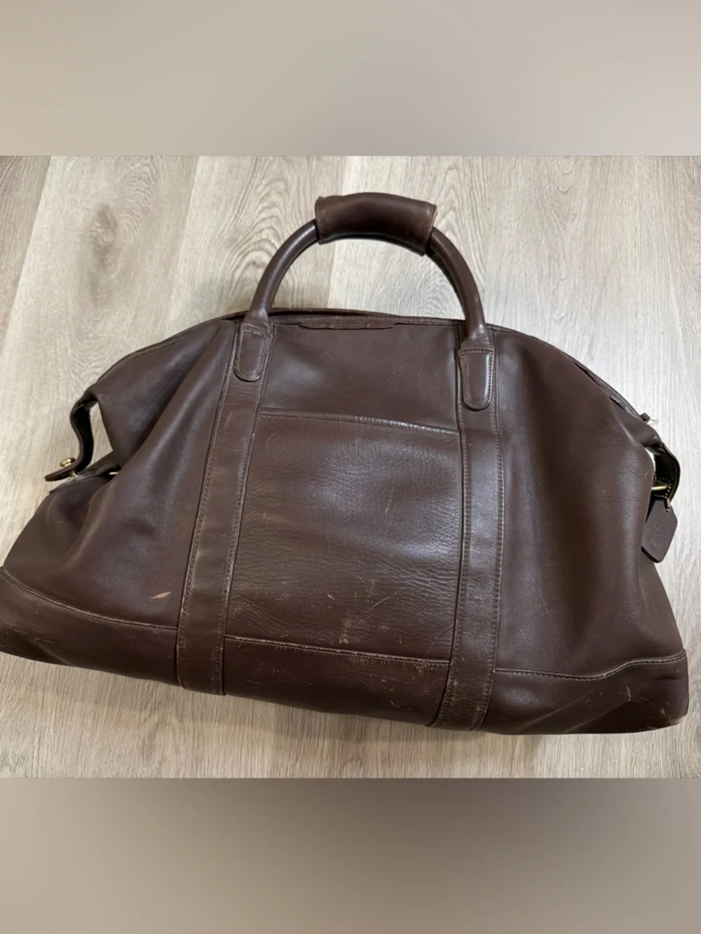 Coach Men's Brown Leather Duffel Bag